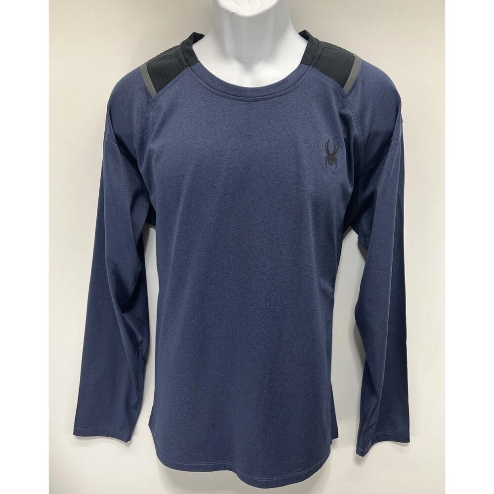 Spyder Men's Active Long Sleeve Shirt, Dust Navy Heather, S